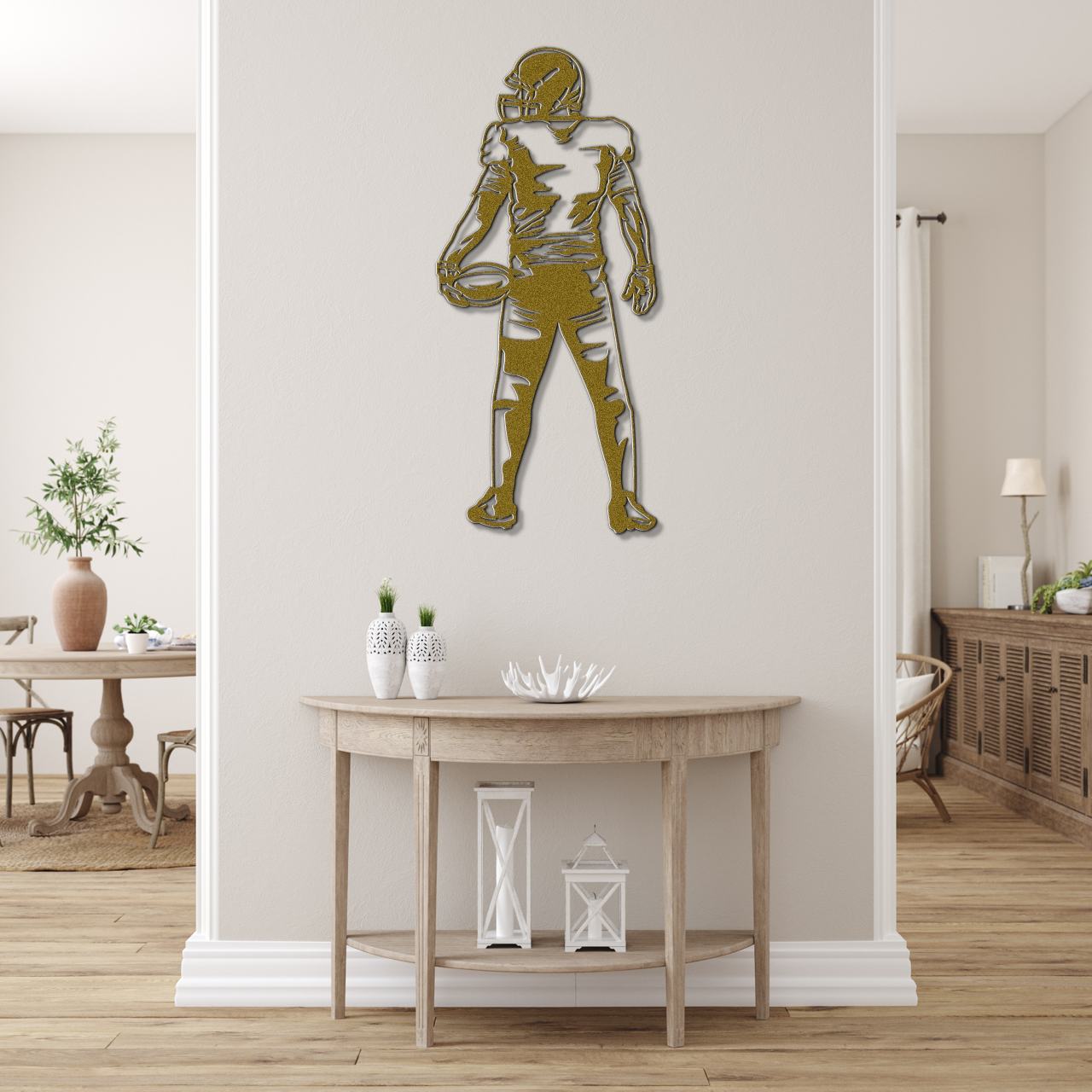 Football Player Standing Reverse