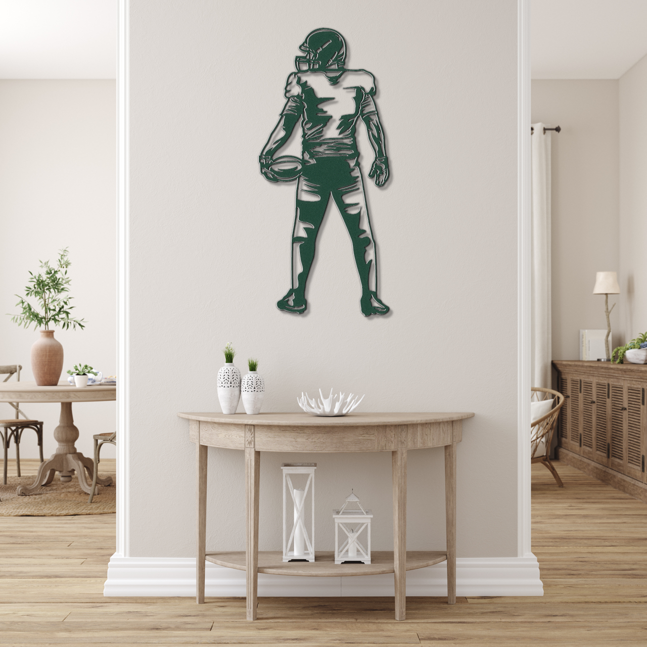 Football Player Standing Reverse