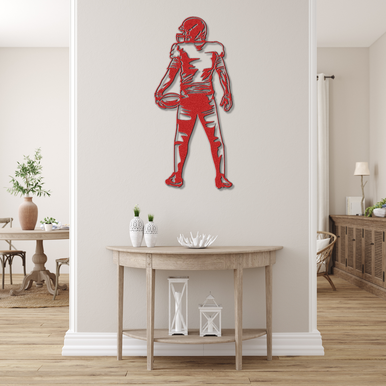 Football Player Standing Reverse