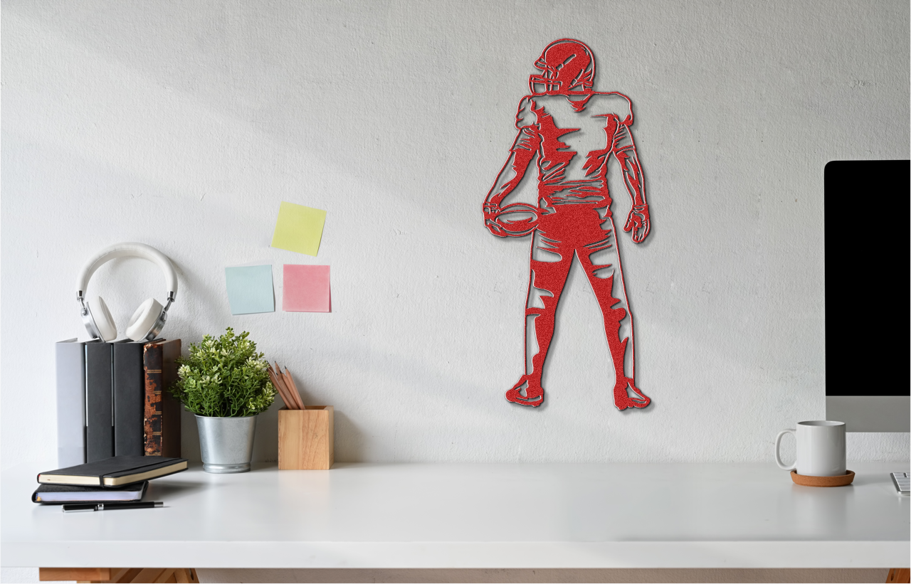 Football Player Standing Reverse
