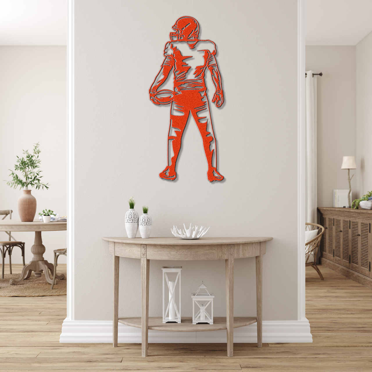 Football Player Standing Reverse