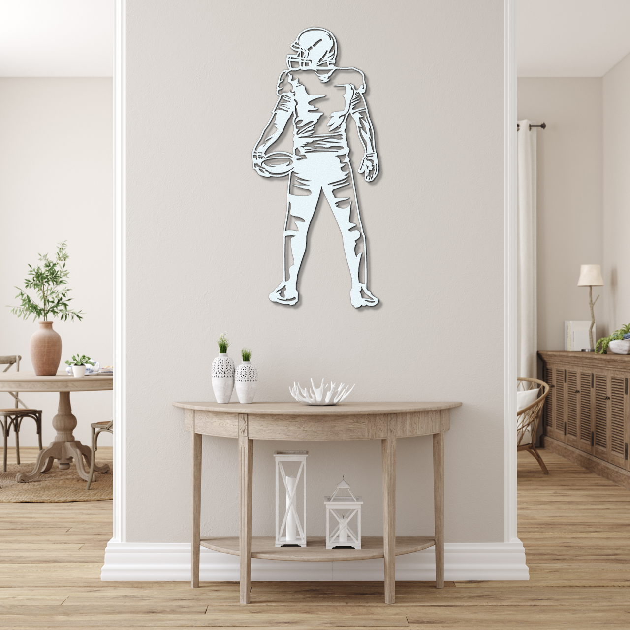 Football Player Standing Reverse