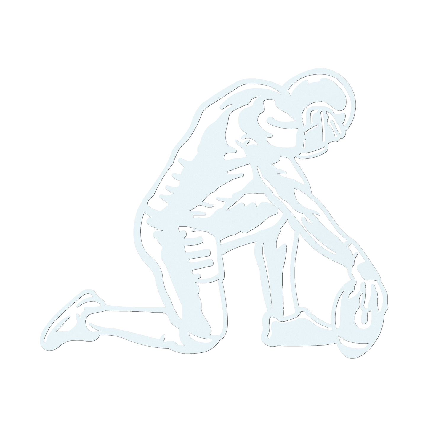 Football Player Kneeling