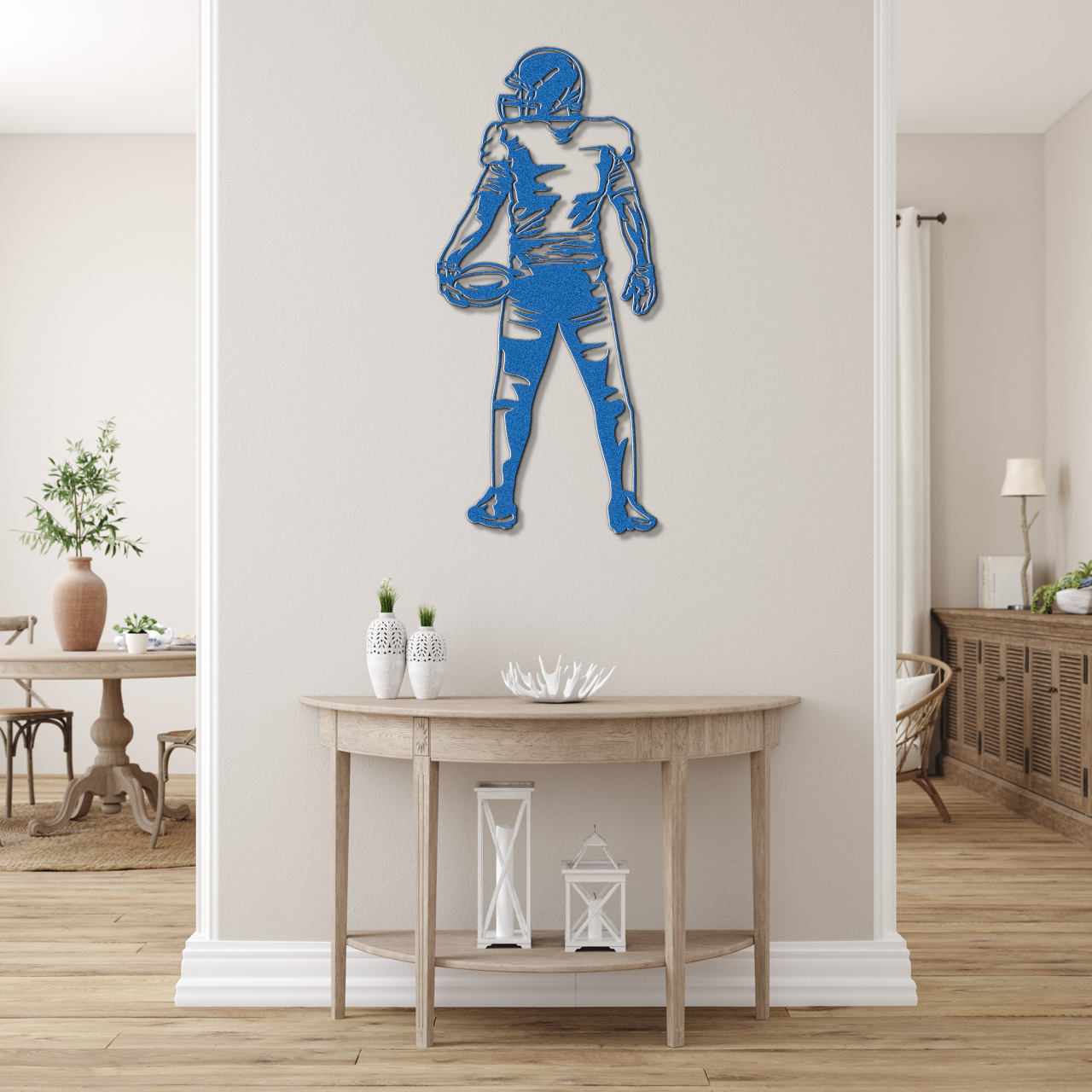 Football Player Standing Reverse