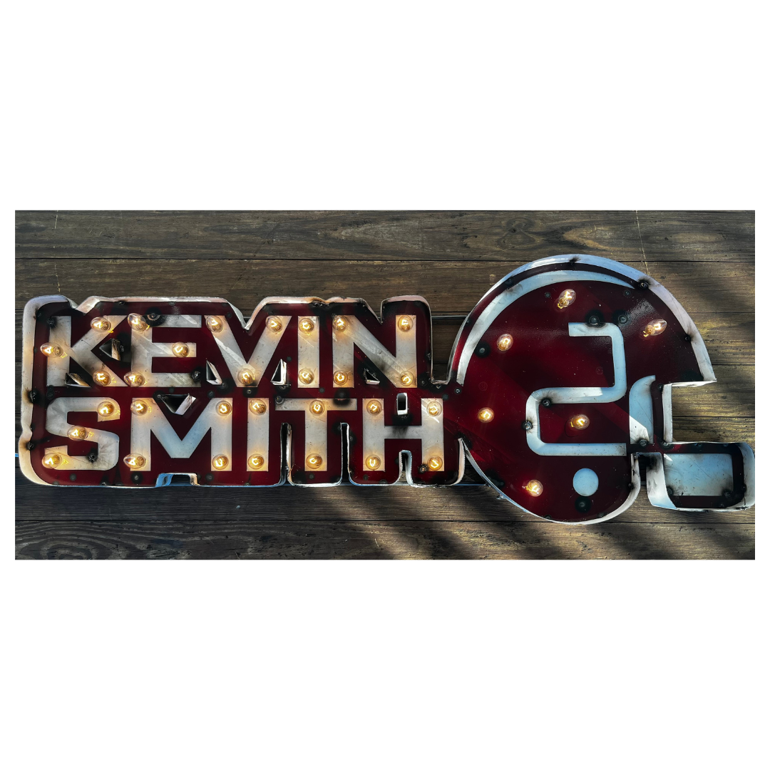 Kevin Smith Handcrafted Illuminated Metal Sign