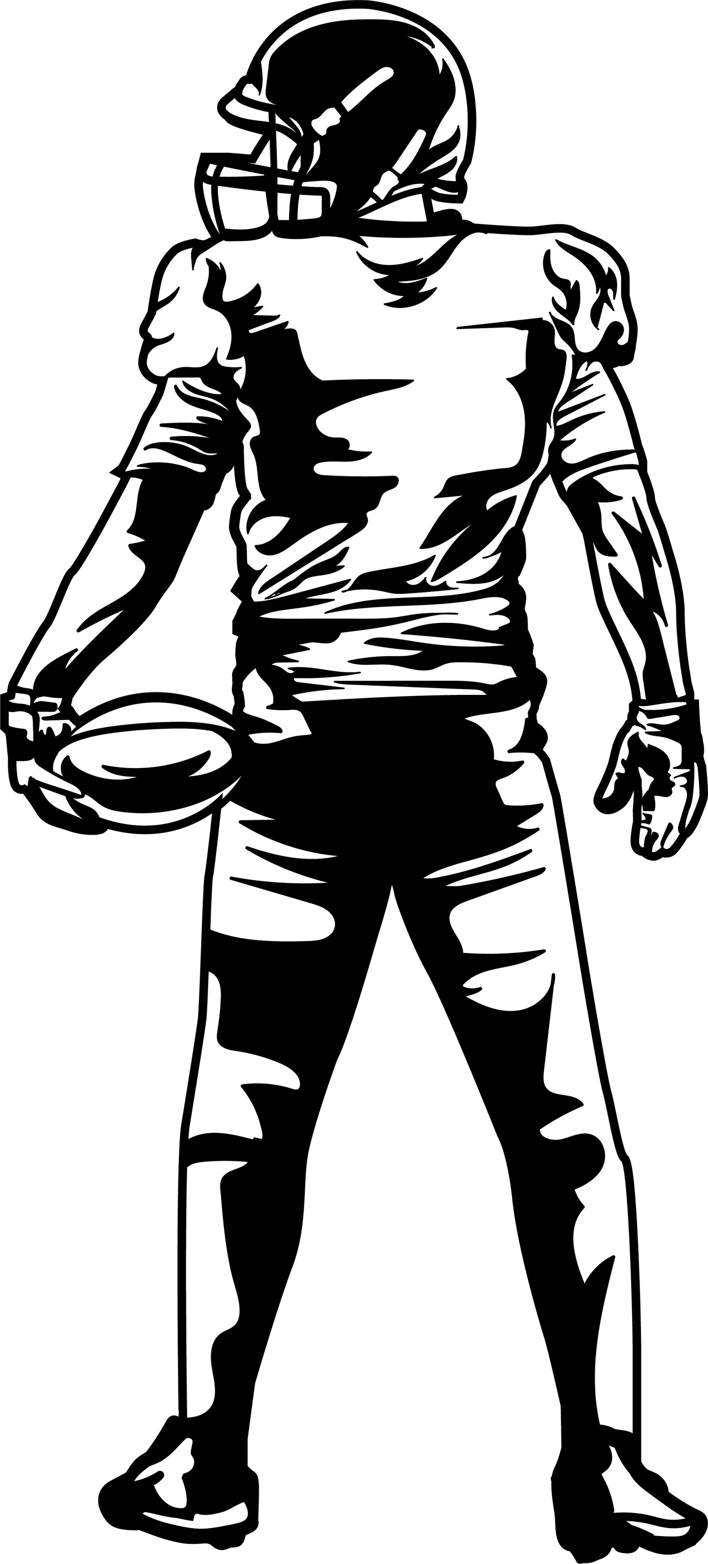 Football Player Standing Reverse