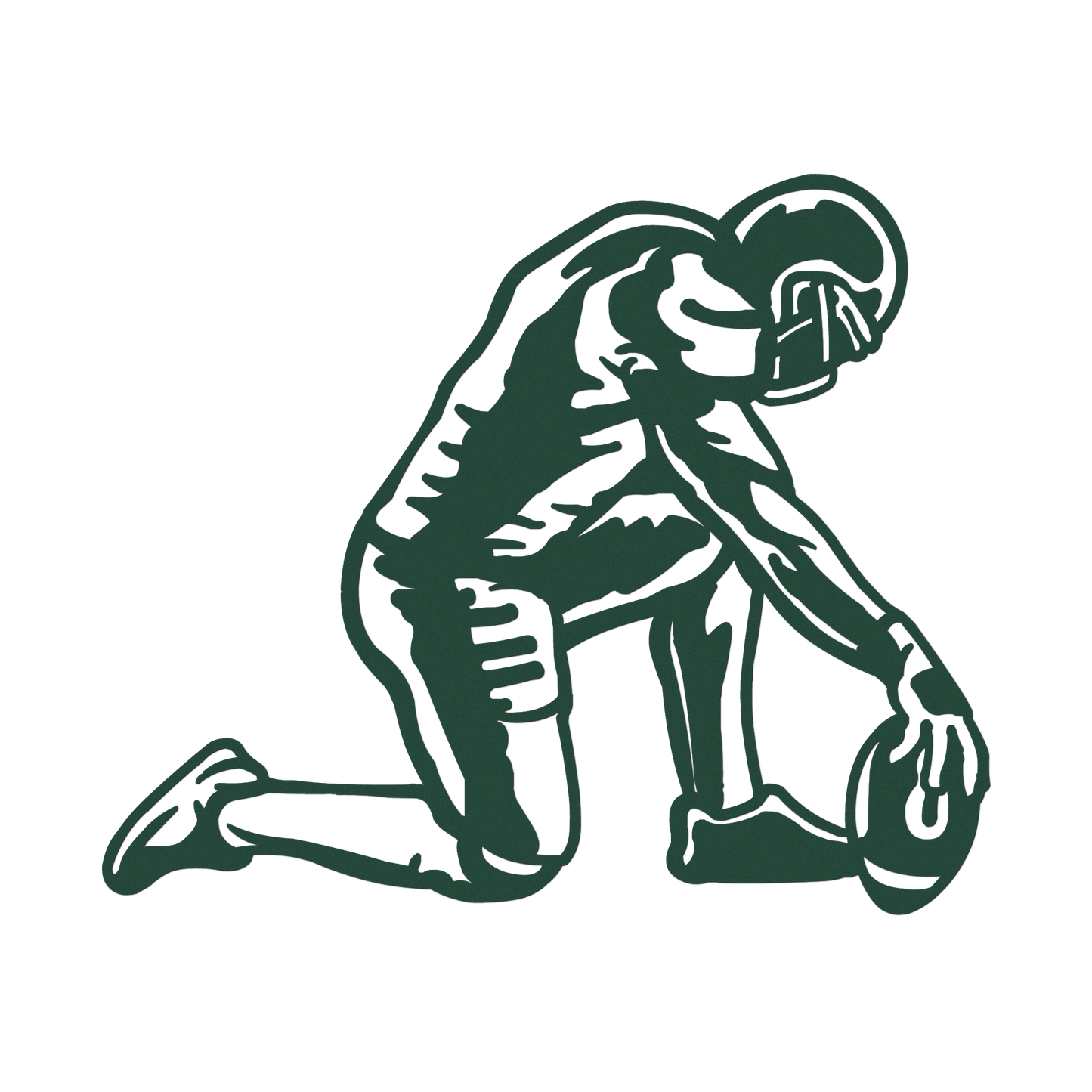 Football Player Kneeling