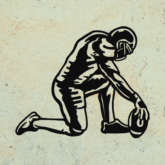 Football Player Kneeling