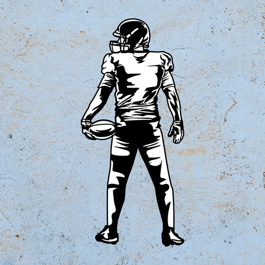 Football Player Standing Reverse