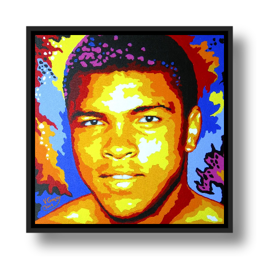 Muhammed Ali Framed Canvas Print