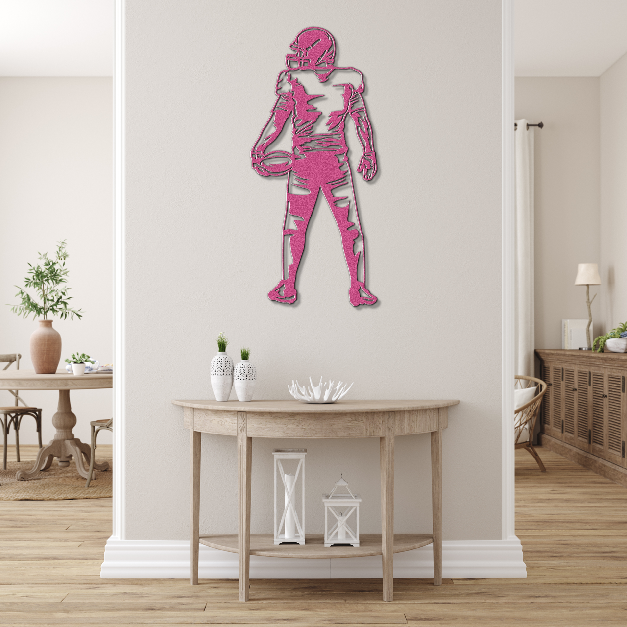 Football Player Standing Reverse