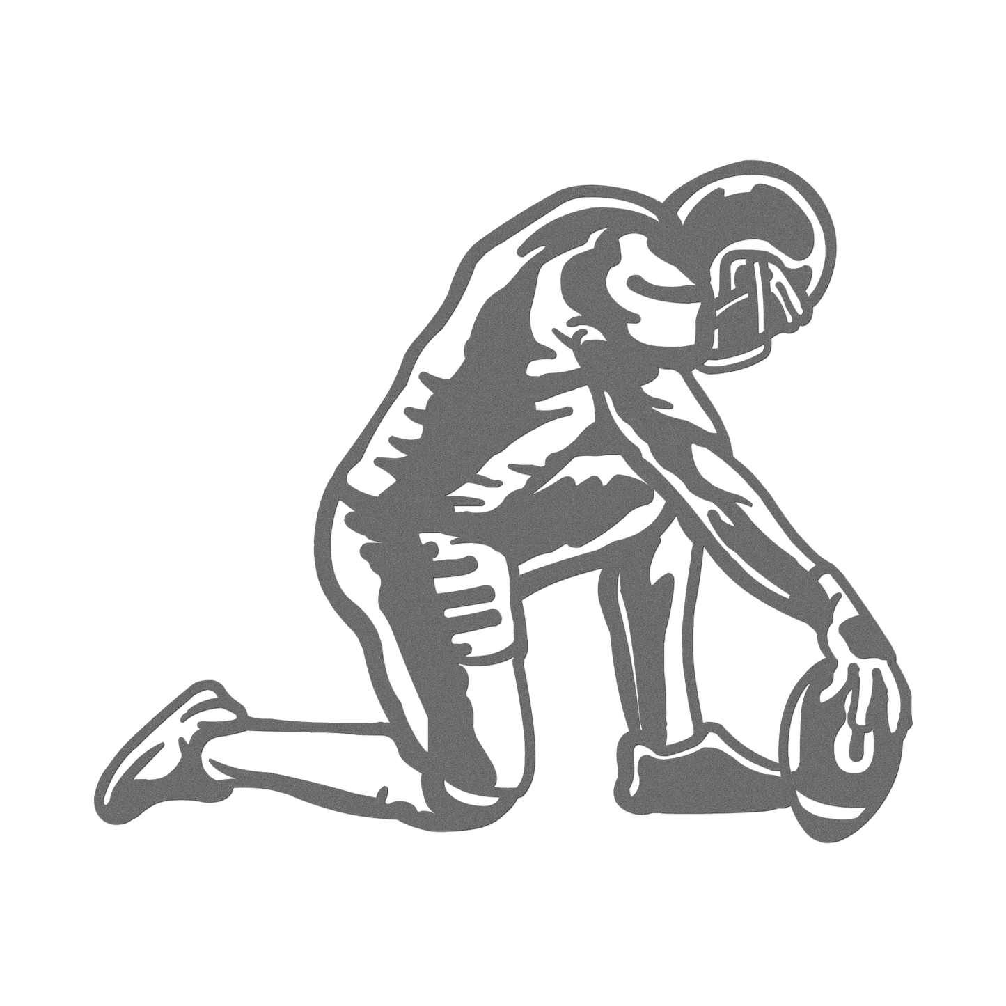 Football Player Kneeling