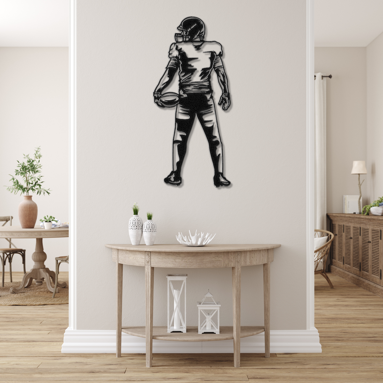 Football Player Standing Reverse