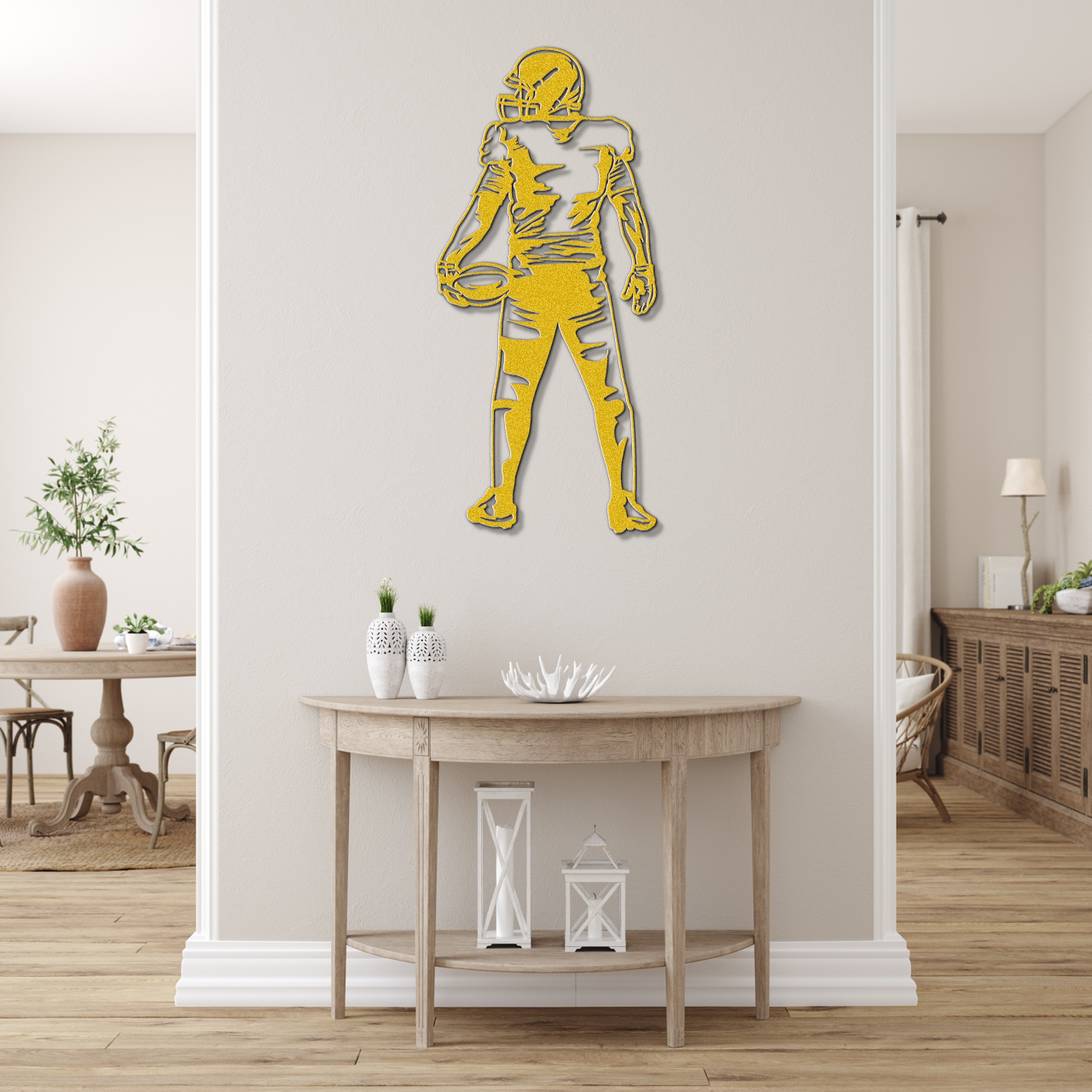 Football Player Standing Reverse