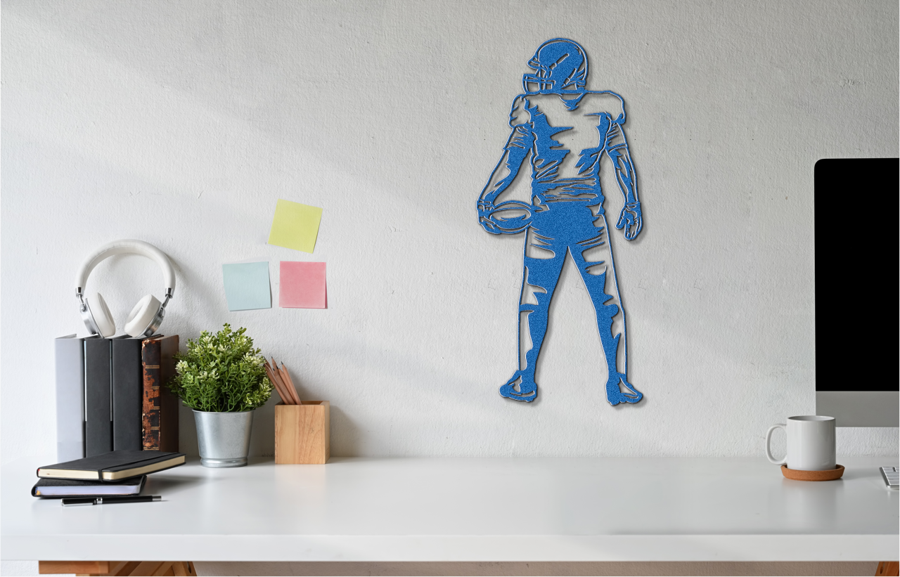 Football Player Standing Reverse